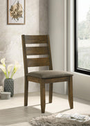 Alston Ladder Back Dining Side Chairs Knotty Nutmeg and Grey (Set of 2) - Golden Linens & Furniture (PA)* 