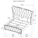 Lorient Wingback Bed with LED Lighting