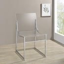 Adino Acrylic Dining Side Chair Clear and Chrome - Golden Linens & Furniture (PA)* 