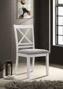 Hollis Cross Back Wood Dining Side Chair White