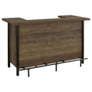 Bellemore Rectangular Storage Bar Unit Rustic Oak - Golden Linens & Furniture (PA)* 