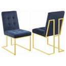 Cisco Tufted Back Side Chairs Ink Blue (Set of 2) - Golden Linens & Furniture (PA)* 