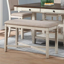 New Classic Furniture Prairie Point Counter Height Backless Bench in White