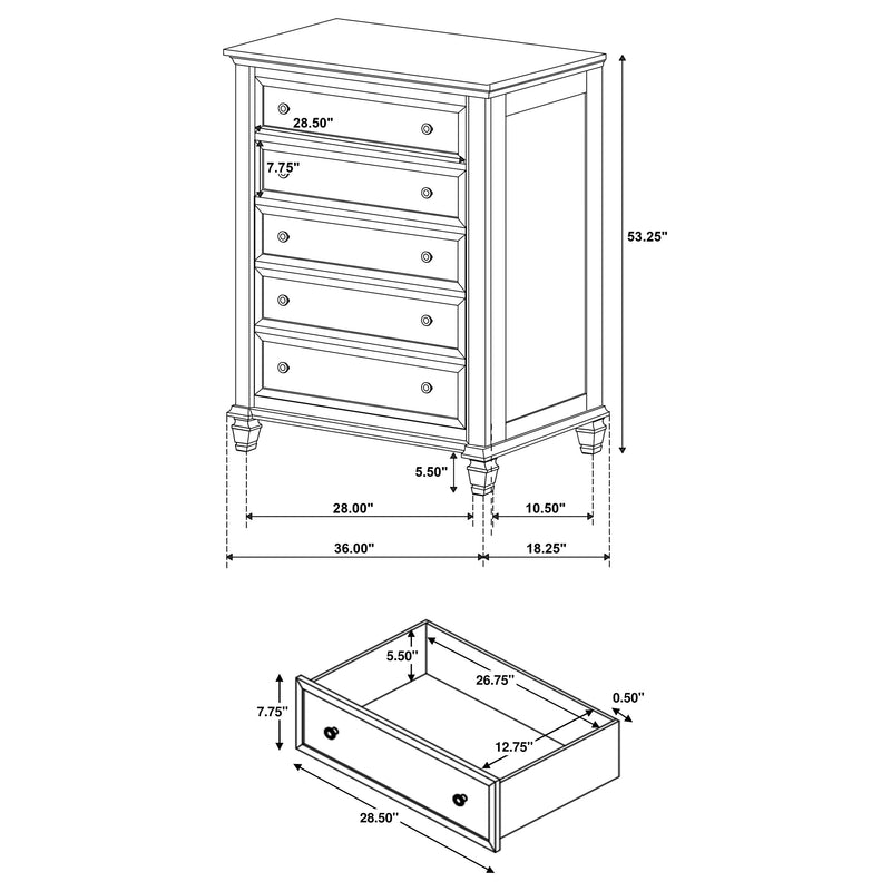 Sandy Beach 5 Pc Bedroom Sets