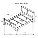 Louis Philippe Sleigh Panel Bed - Golden Linens & Furniture (PA)* 
