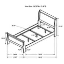 Louis Philippe Sleigh Panel Bed - Golden Linens & Furniture (PA)* 