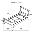 Louis Philippe Sleigh Panel Bed - Golden Linens & Furniture (PA)* 