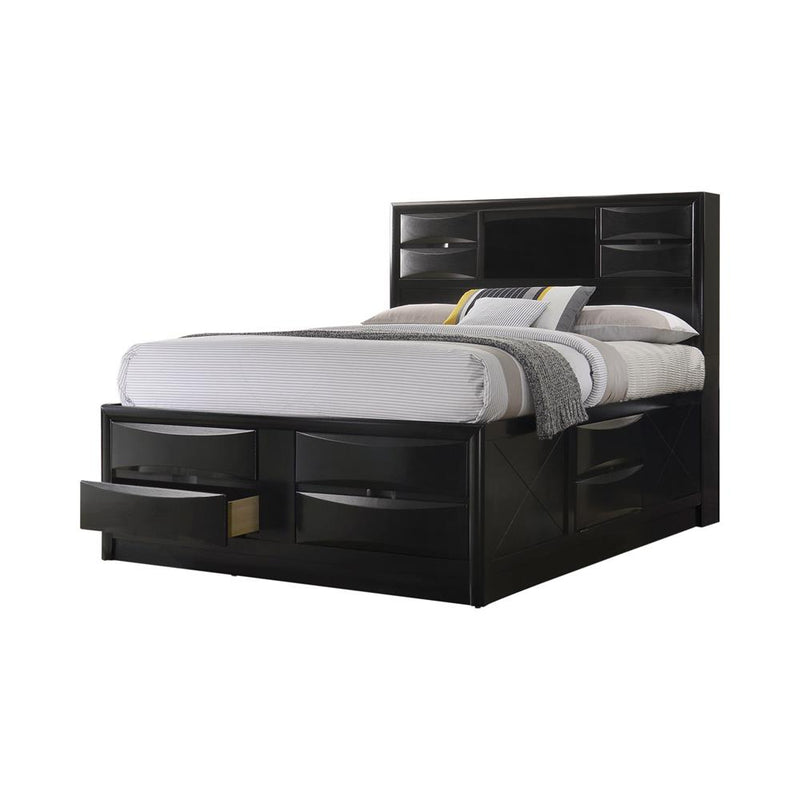 Briana Queen Platform Storage Bed Black image