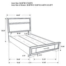 Miranda Panel Platform Storage Bed - Golden Linens & Furniture (PA)* 