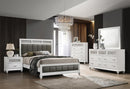 Barzini 4-piece California King Panel Bedroom Set White - Golden Linens & Furniture (PA)* 
