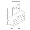 Leandro Dresser with Mirror - Golden Linens & Furniture (PA)* 