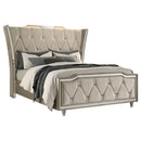 Lorient Wingback Bed with LED Lighting