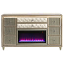 Lorient LED Dresser with Flame Visualizer - Golden Linens & Furniture (PA)* 