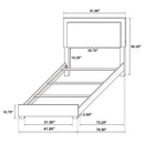 Marceline Panel Bed with LED Lighting - Golden Linens & Furniture (PA)* 