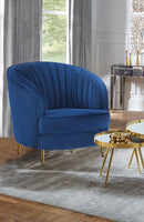 Sophia Upholstered Vertical Channel Tufted Chair Blue - Golden Linens & Furniture (PA)* 