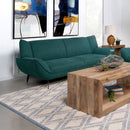 Acton Upholstered Flared Arm Sofa Teal Blue - Golden Linens & Furniture (PA)* 