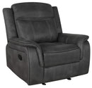 Lawrence Upholstered Tufted Back Glider Recliner - Golden Linens & Furniture (PA)* 