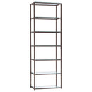 Kate 6-shelf Bookcase Black Nickel