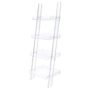 Amaturo 4-shelf Ladder Bookcase Clear - Golden Linens & Furniture (PA)* 