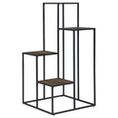 Rito 4-tier Display Shelf Rustic Brown and Black - Golden Linens & Furniture (PA)* 