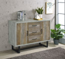 Abelardo 3-drawer Accent Cabinet Weathered Oak and Cement - Golden Linens & Furniture (PA)* 