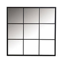 Quetzal Square Window Pane Wall Mirror Black - Golden Linens & Furniture (PA)* 
