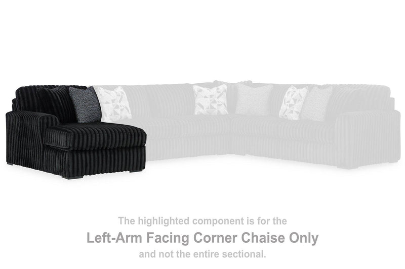 Midnight-Madness Sectional Sofa with Chaise