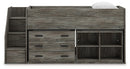Frandern Loft Bed with Bookcase and Drawer Storage