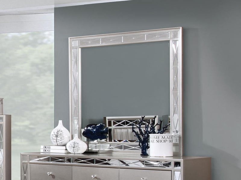 Leighton Beveled Dresser Mirror Metallic Mercury