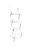 Amaturo 4-shelf Ladder Bookcase Clear - Golden Linens & Furniture (PA)* 