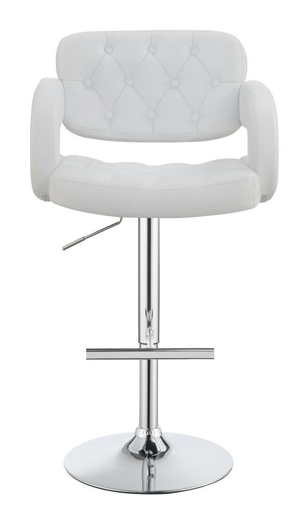 Brandi Adjustable Bar Stool Chrome and White