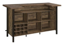 Bellemore Rectangular Storage Bar Unit Rustic Oak - Golden Linens & Furniture (PA)* 