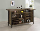 Bellemore Rectangular Storage Bar Unit Rustic Oak - Golden Linens & Furniture (PA)* 