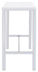 Natividad 5-piece Bar Set White High Gloss and Chrome - Golden Linens & Furniture (PA)* 