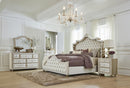 Antonella 7-drawer Upholstered Dresser Ivory and Camel - Golden Linens & Furniture (PA)* 