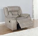 Greer Upholstered Tufted Back Glider Recliner - Golden Linens & Furniture (PA)* 