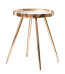 Kaelyn Round Mirror Top End Table Gold - Golden Linens & Furniture (PA)* 