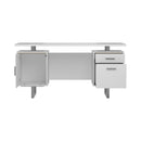 Lawtey Floating Top Office Desk White Gloss - Golden Linens & Furniture (PA)* 