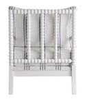 Blanchett Upholstered Accent Chair with Spindle Accent White and Navy - Golden Linens & Furniture (PA)* 