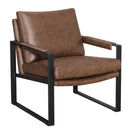 Rosalind Upholstered Accent Chair with Removable Cushion Umber Brown and Gunmetal - Golden Linens & Furniture (PA)* 