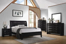 Briana Panel Bedroom Set California King, Eastren King, & Queen with Sleigh Headboard Black 4 & 5 Piece image
