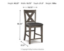Caitbrook Counter Height Upholstered Bar Stool