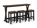 Wildenauer Counter Height Dining Table and 3 Barstools Set - Golden Linens & Furniture (PA)* 