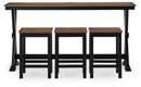 Wildenauer Counter Height Dining Table and 3 Barstools Set - Golden Linens & Furniture (PA)* 