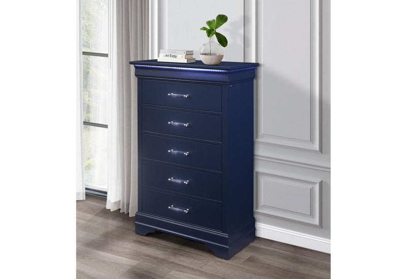 CHARLIE BLUE CHEST WITH LED