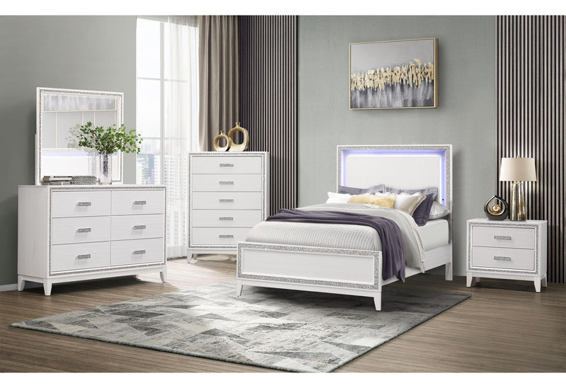 LILY WHITE FULL BED GROUP