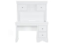 POMPEI METALLIC WHITE DESK WITH HUTCH