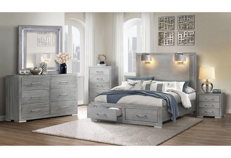 TIFFANY SILVER FULL BED GROUP