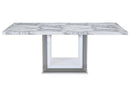 YLIME WHITE MARBLE DINING TABLE