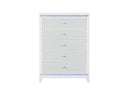 ALINA WHITE CHEST W/ LED - Golden Linens & Furniture (PA)* 